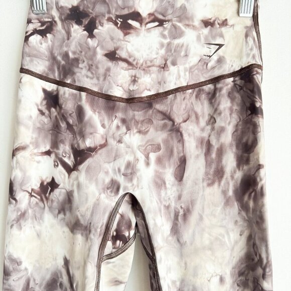 Gymshark Brown White Tie Dye Leggings S - Picture 5 of 7